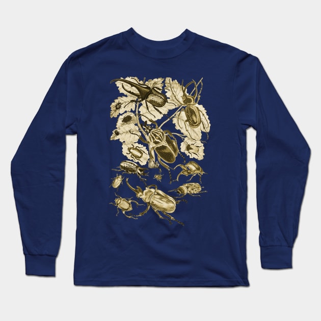 Coleoptera Beetles and Weevils J Mayson Ochre Long Sleeve T-Shirt by Scientistudio